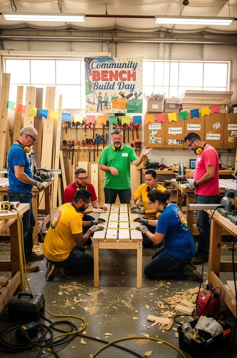 Various woodworking joinery techniques and tools displayed